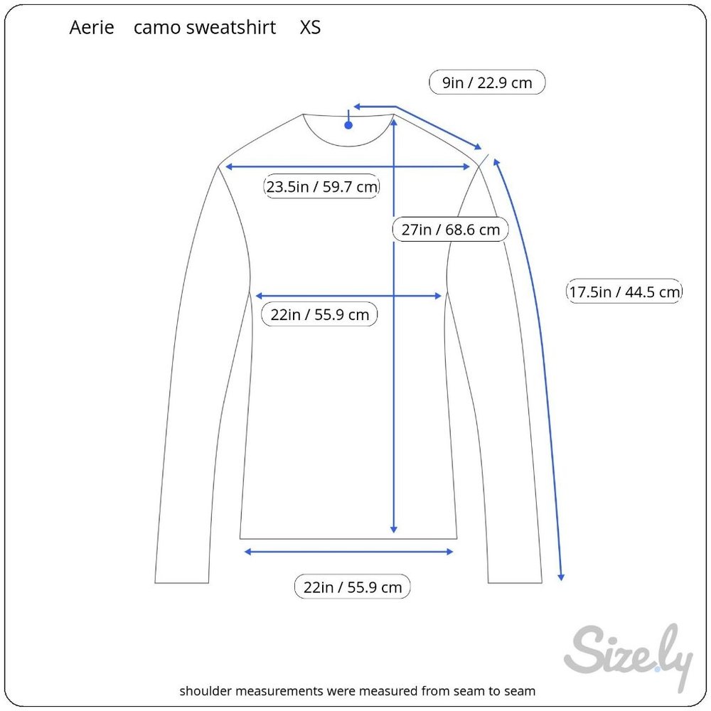 Aerie Women's Good Vibes Oversized Side Slit Casual Sweatshirt in Gray Camo SzXS - Picture 11 of 11